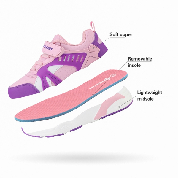 Boys Girls  Running Sneakers - PINK PURPLE - 5